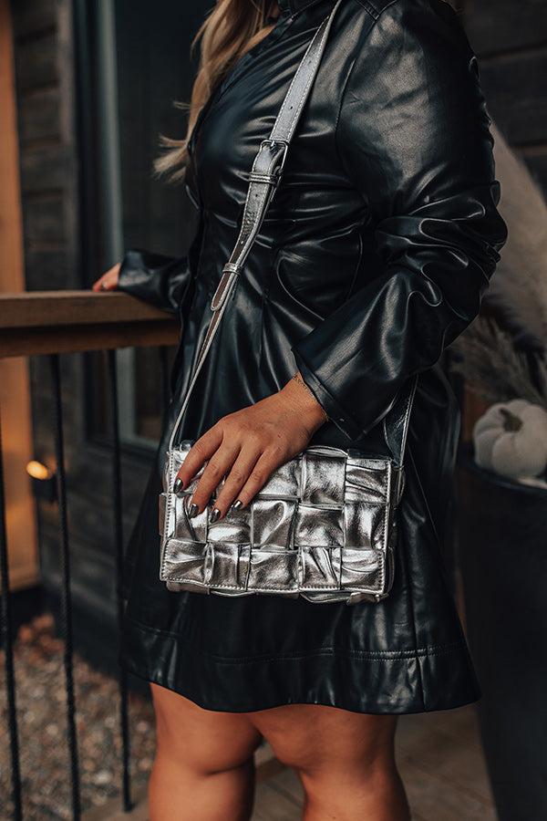 Impressions Guest To Impress Faux Leather Crossbody In Silver