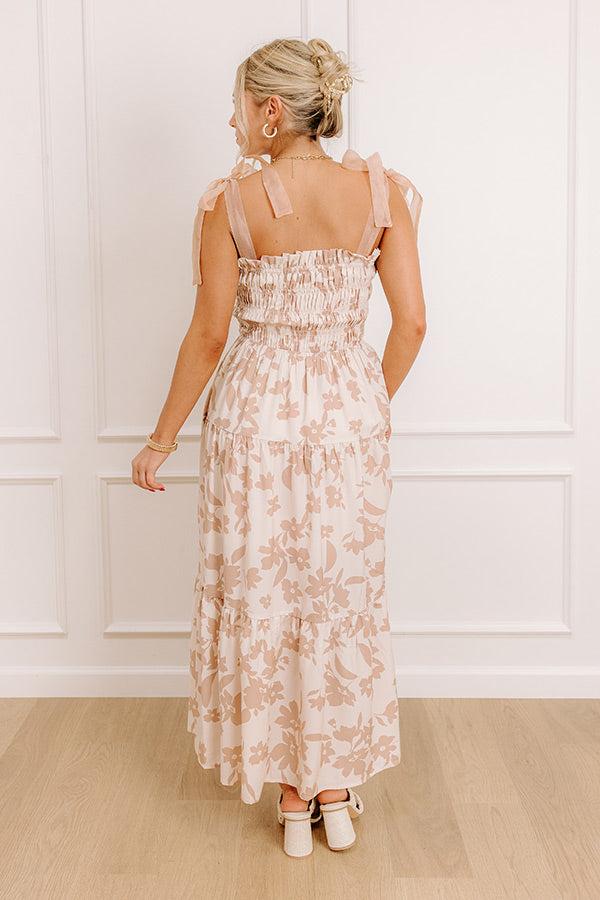 Impressions Happy Gatherings Floral Smocked Maxi Dress