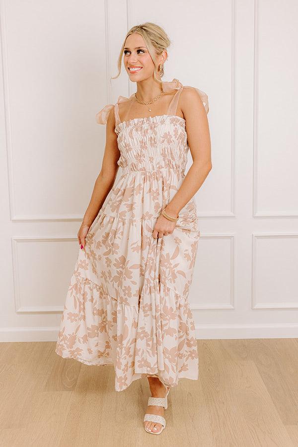 Impressions Happy Gatherings Floral Smocked Maxi Dress