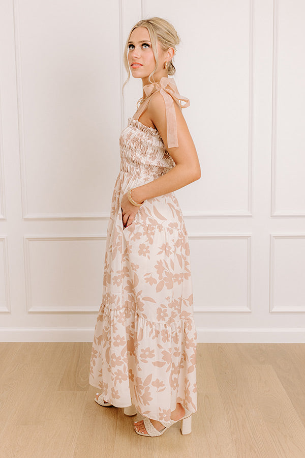 Impressions Happy Gatherings Floral Smocked Maxi Dress