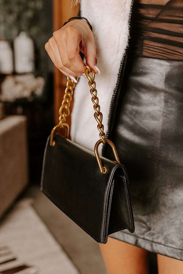 Impressions Happy Hour Meetup Faux Leather Purse In Black