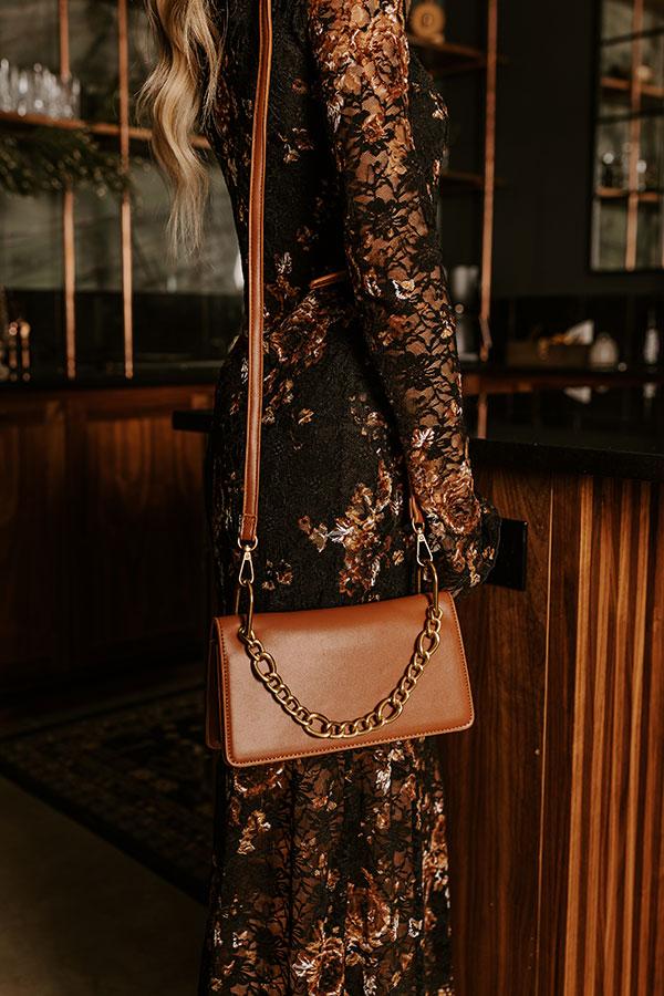 Impressions Happy Hour Meetup Faux Leather Purse In Camel