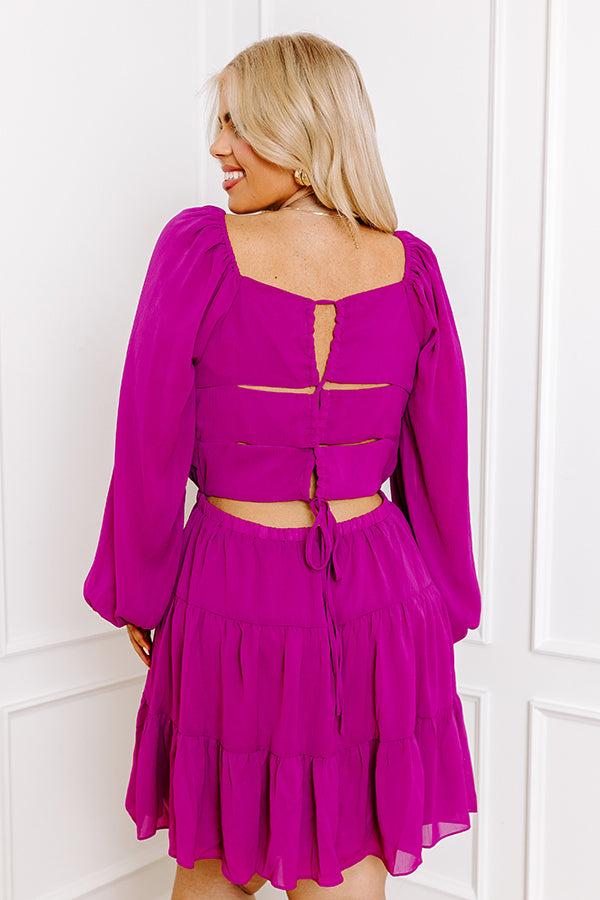 Impressions Haute Harmony Mini Dress In Orchid Curves