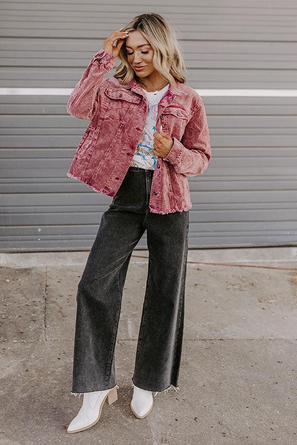 Impressions Hayride Honey Corduroy Jacket in Maroon