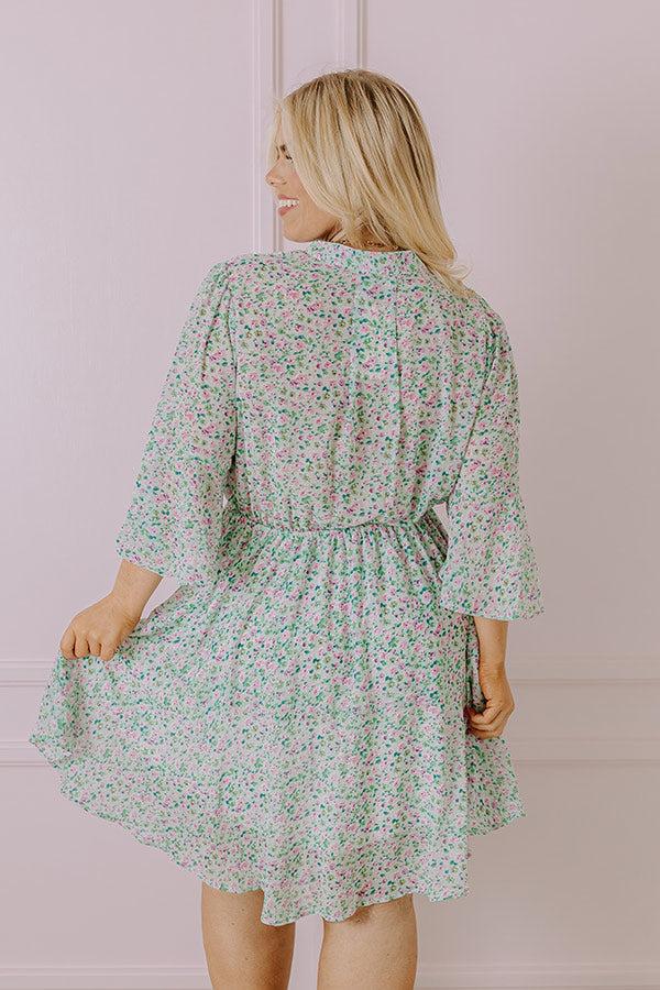 Impressions Headed Down Memory Lane Dress In Mint Curves