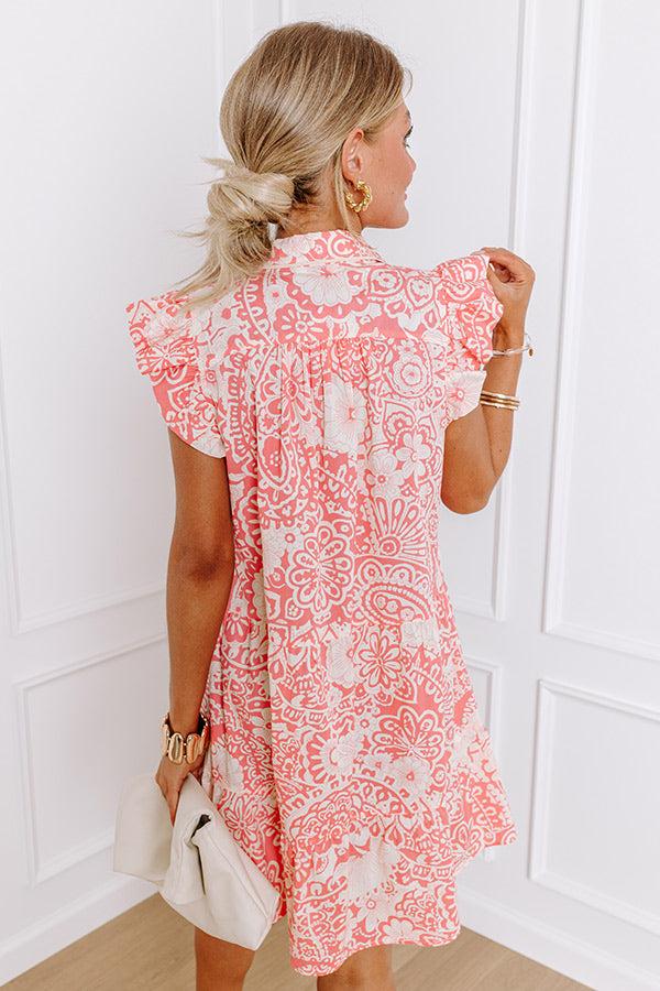 Impressions Hello Lovely Floral Dress In Blooming Dahlia