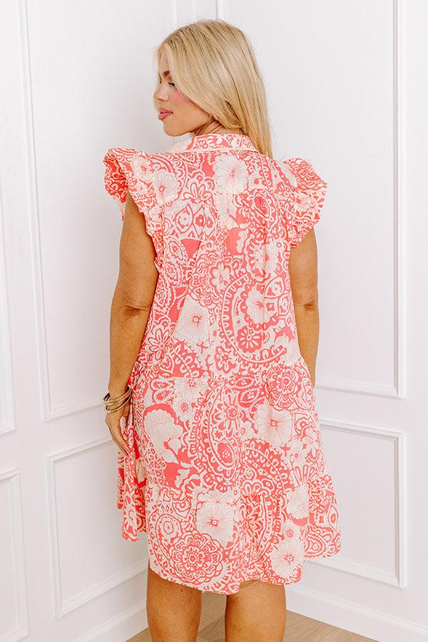Impressions Hello Lovely Floral Dress In Blooming Dahlia Curves