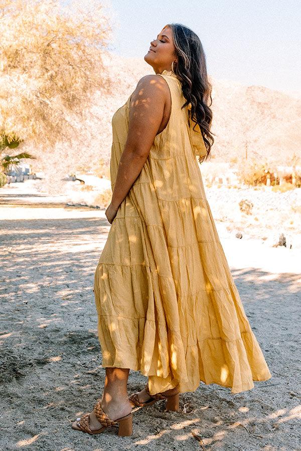 Impressions Hibiscus Kisses Midi In Primrose Yellow Curves