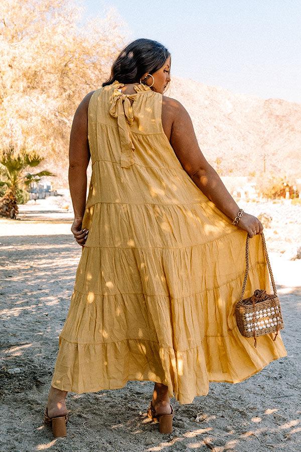 Impressions Hibiscus Kisses Midi In Primrose Yellow Curves