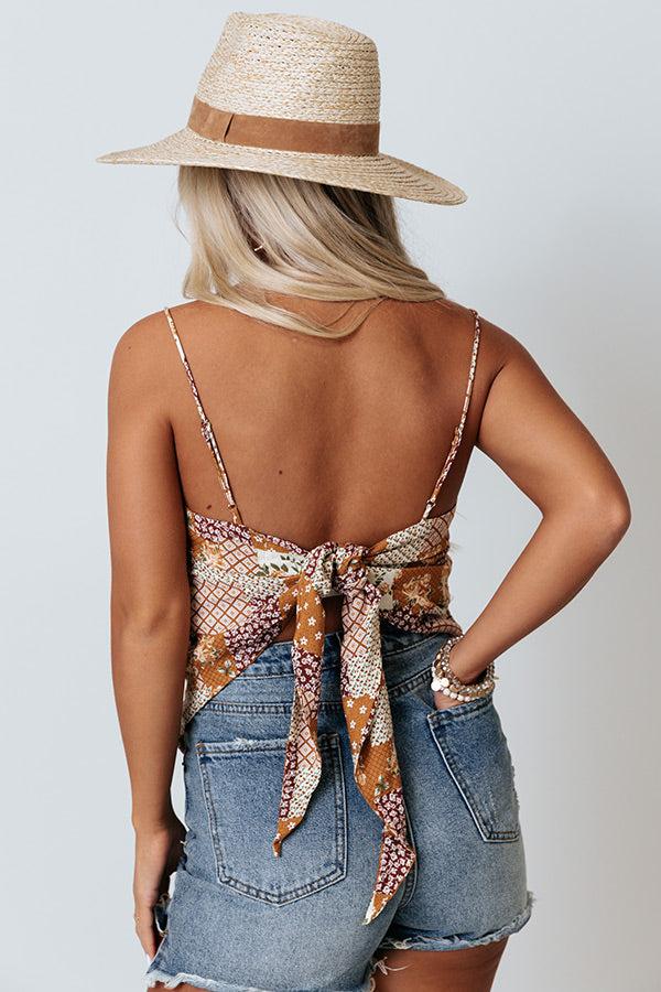 Impressions High Tower Ave Colorblock Top In Copper