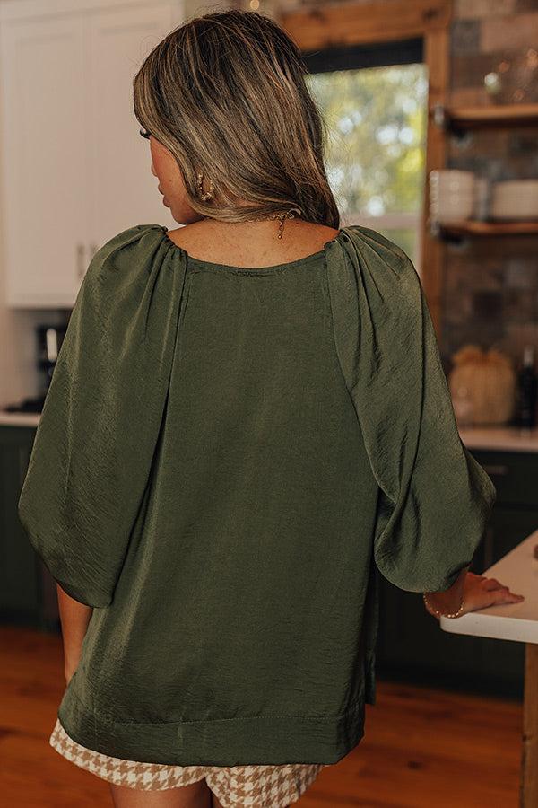 Impressions Across The World Shift Top In Olive