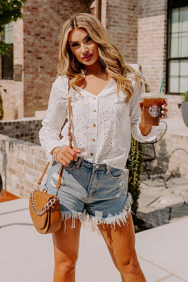 Impressions Along The Shore Eyelet Top