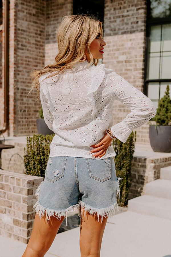 Impressions Along The Shore Eyelet Top