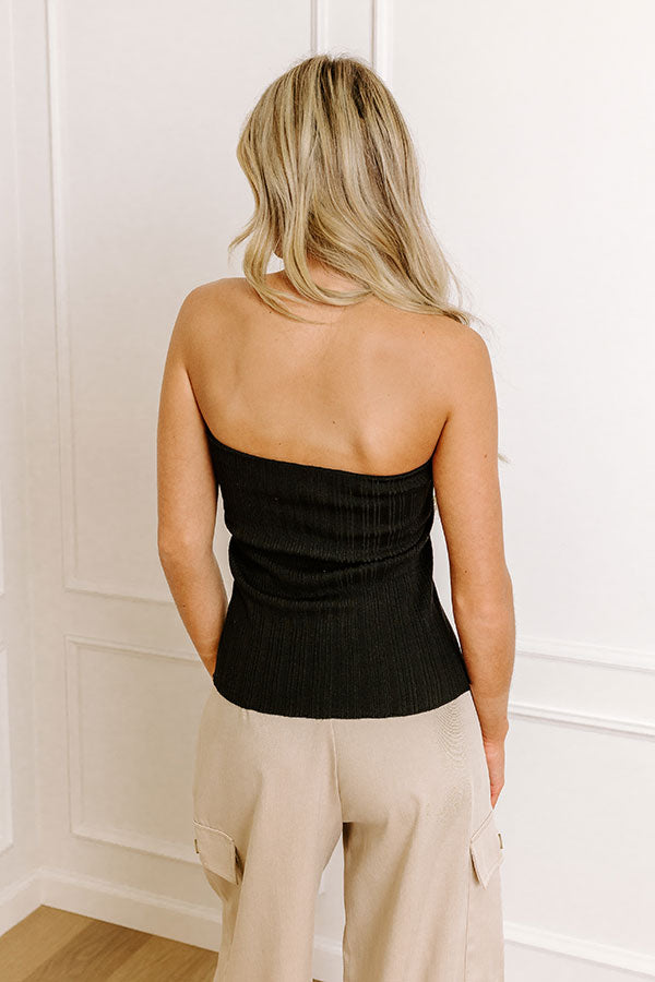 Impressions Always A Classic Knit Top In Black