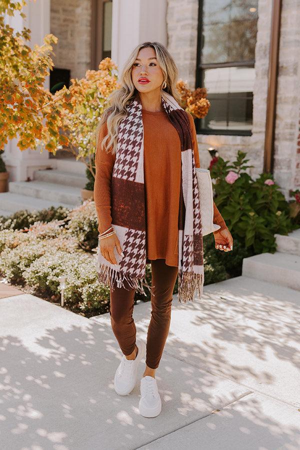 Impressions Always Cozy Sweater Top In Rust