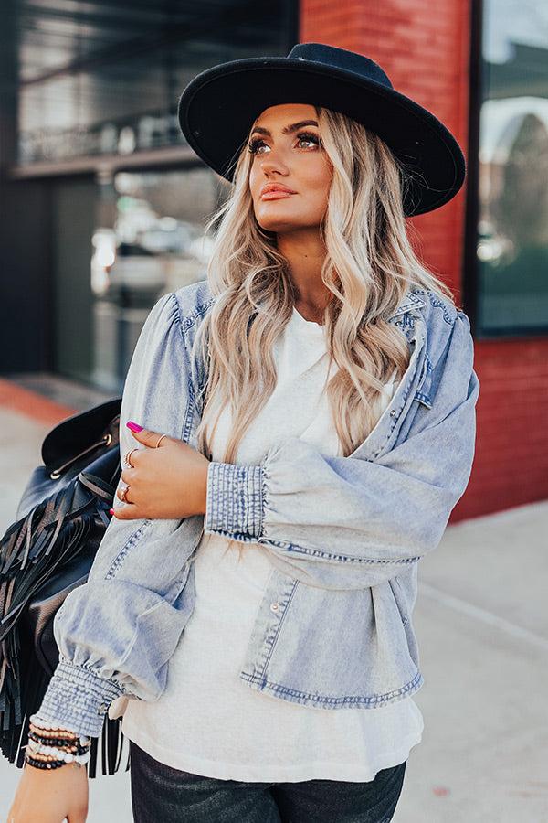 Impressions Always Down To Chill Chambray Top