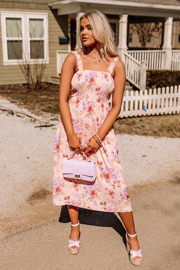 Impressions Amalfi Kisses Smocked Midi