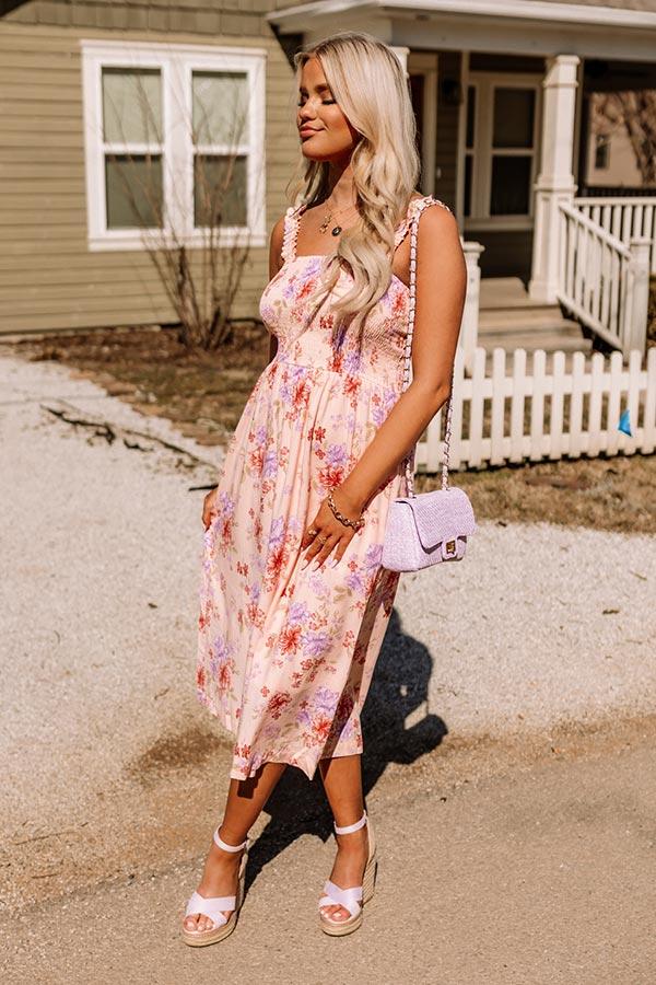 Impressions Amalfi Kisses Smocked Midi