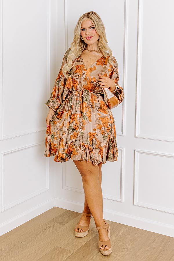 Impressions Amazing Views Floral Mini Dress Curves