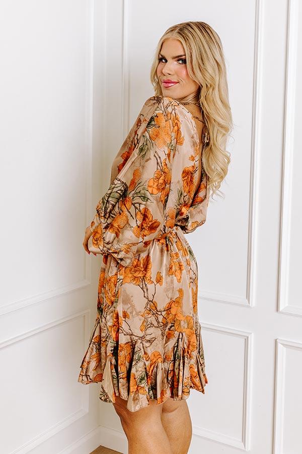 Impressions Amazing Views Floral Mini Dress Curves