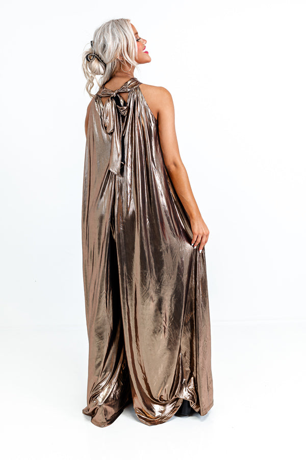 Impressions Amazing Views Metallic Jumpsuit