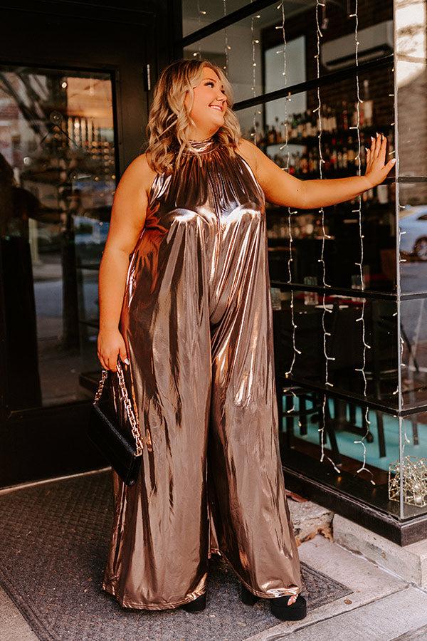 Impressions Amazing Views Metallic Jumpsuit Curves