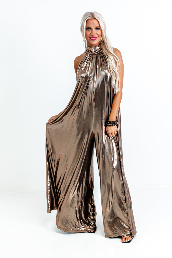 Impressions Amazing Views Metallic Jumpsuit