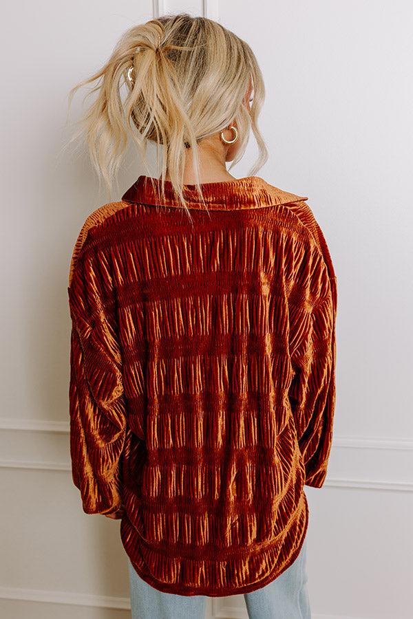 Impressions Amazing Views Velvet Top In Rust