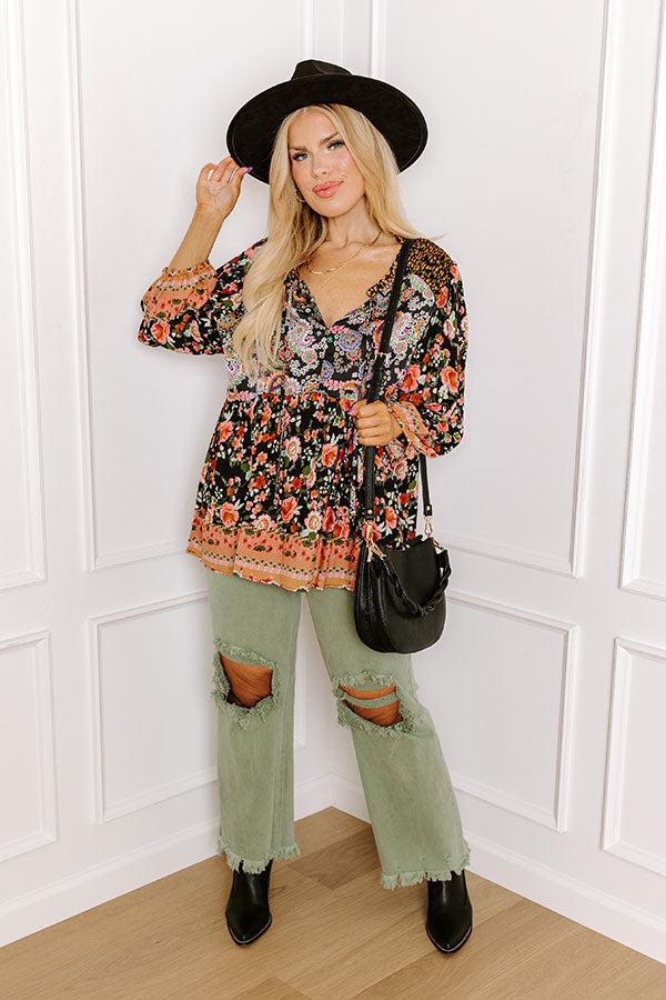 Impressions Amber Abundance Floral Top Curves