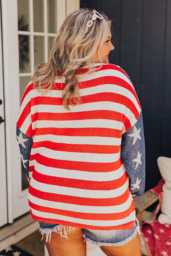 Impressions American Dream Knit Sweater Curves