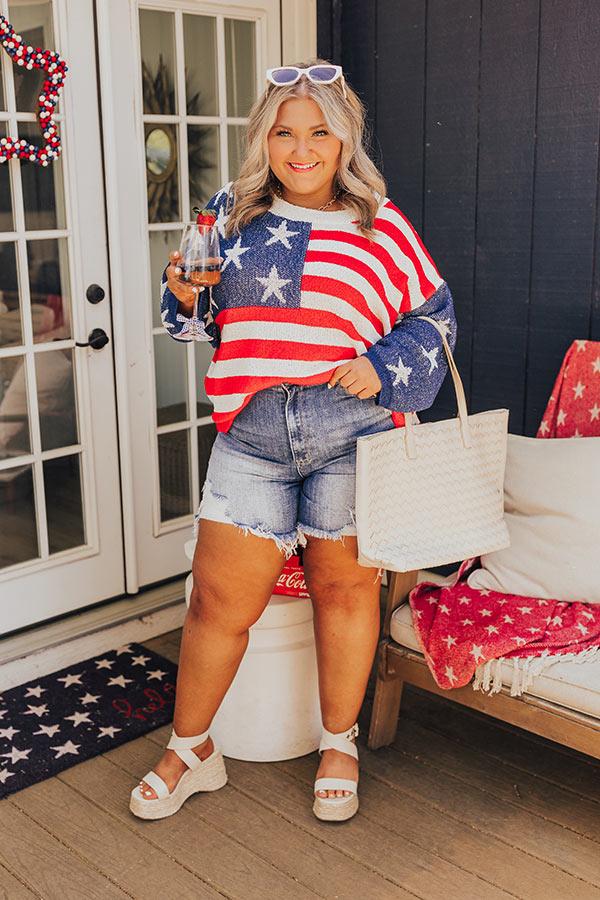 Impressions American Dream Knit Sweater Curves