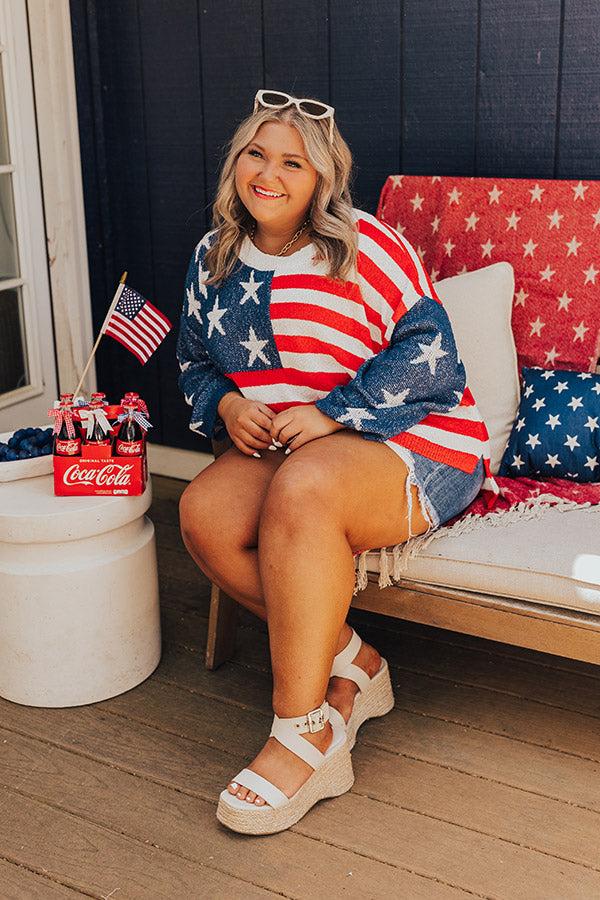 Impressions American Dream Knit Sweater Curves