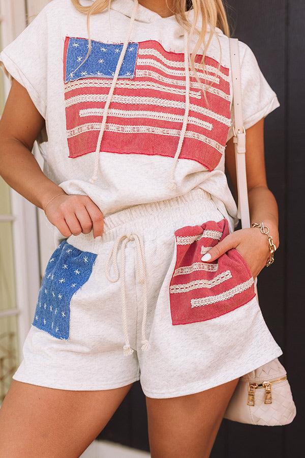 Impressions Americana Charm High Waist Shorts