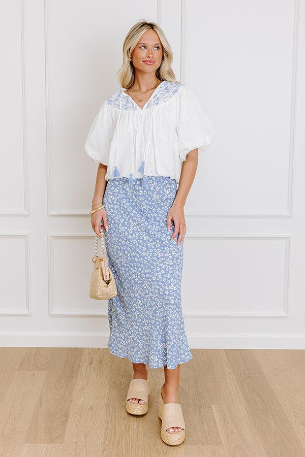 Impressions Antigua Bound Embroidered Top in White