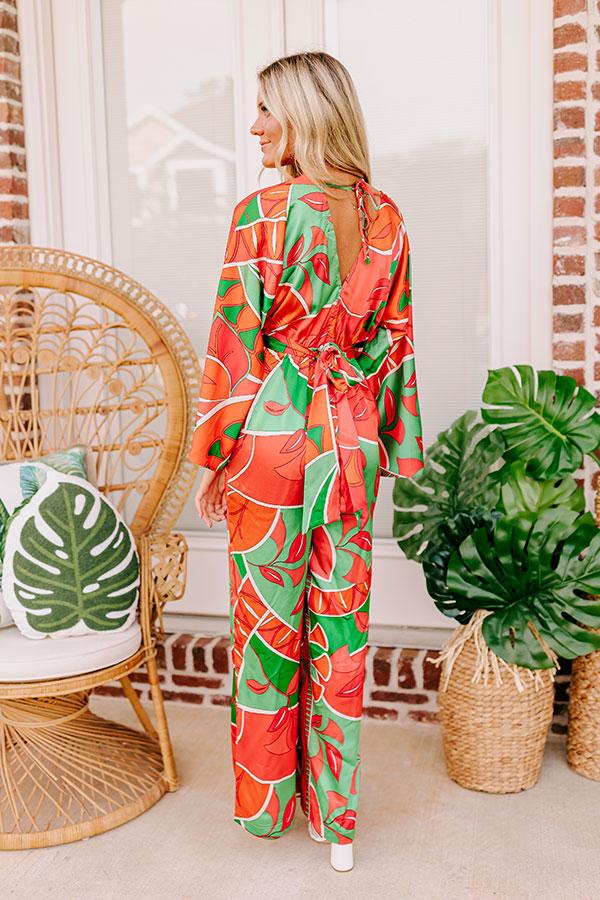 Impressions Antigua Bound Satin Jumpsuit