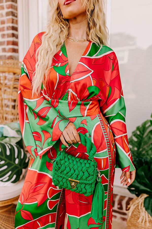 Impressions Antigua Bound Satin Jumpsuit Curves