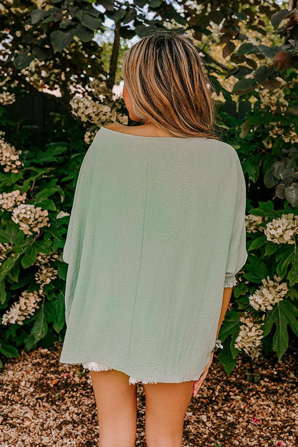 Impressions Appreciate You Shift Top In Sea Glass