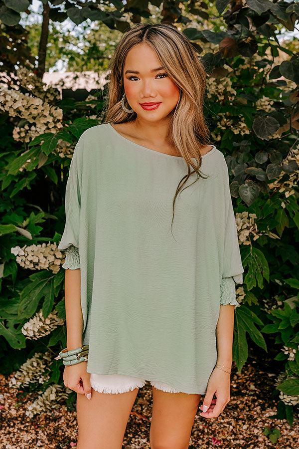 Impressions Appreciate You Shift Top In Sea Glass