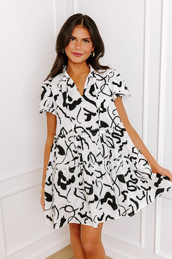 Impressions Art Gallery Ready Mini Dress In Black