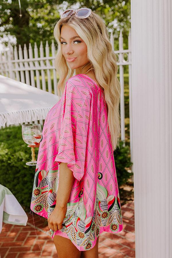 Impressions Aruba Cruise Satin Caftan Top