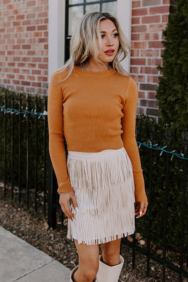 Impressions Autumn Allure Top In Pumpkin