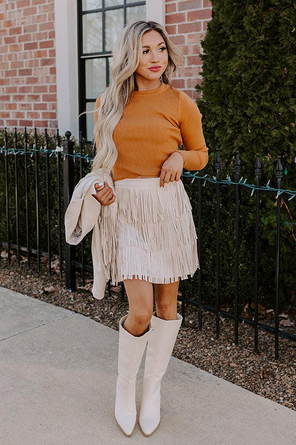 Impressions Autumn Allure Top In Pumpkin