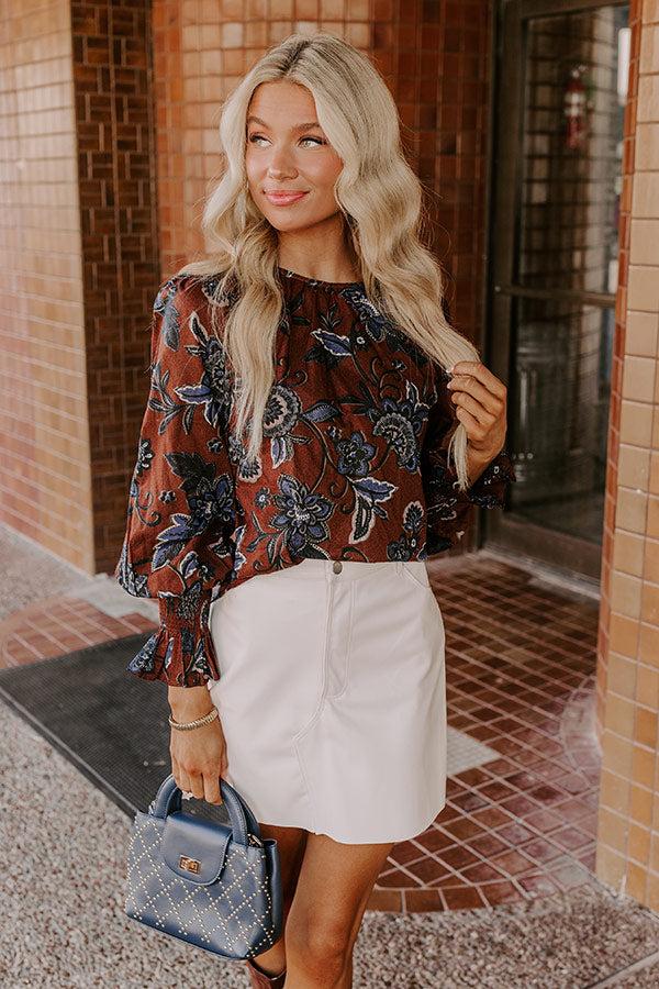 Impressions Autumn Aura Floral Shift Top