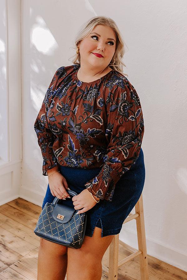 Impressions Autumn Aura Floral Shift Top Curves