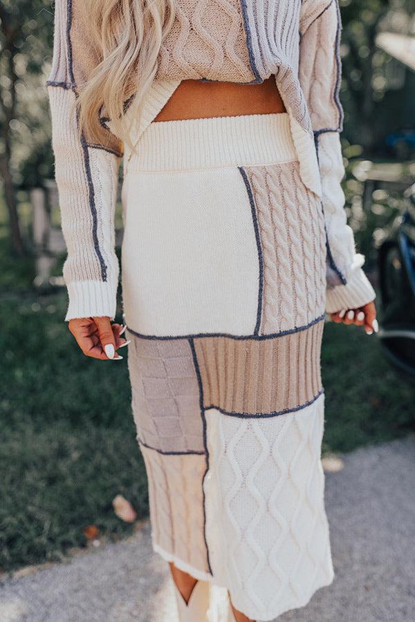 Impressions Autumn Breeze Sweater Midi Skirt