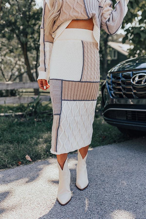 Impressions Autumn Breeze Sweater Midi Skirt