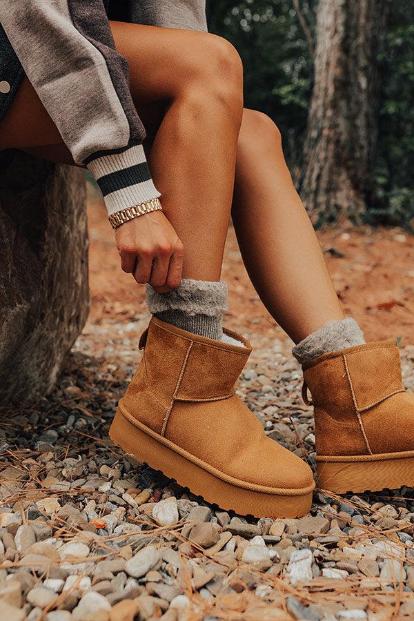 Impressions Autumn Charm Knit Socks In Birch