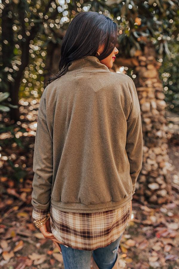 Impressions Autumn Color Sweater Top In Olive