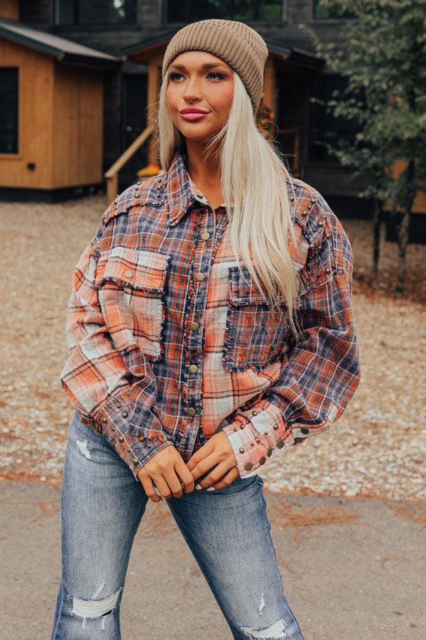 Impressions Autumn Vibes Plaid Button Up