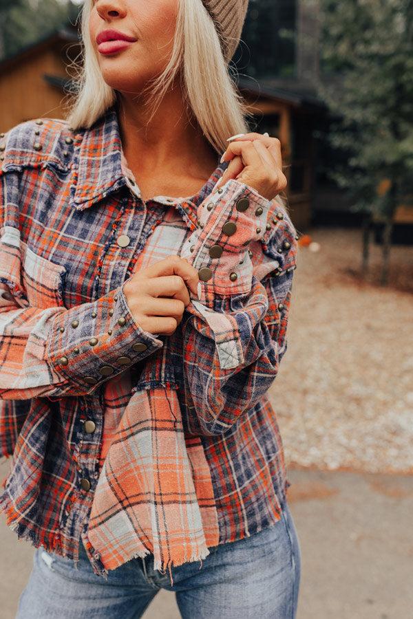 Impressions Autumn Vibes Plaid Button Up